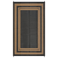 Garvee Outdoor Rug 9x18 ft Waterproof Reversible Plastic Straw Mat for Patio Camping RV Porch Balcony Black/Brown
