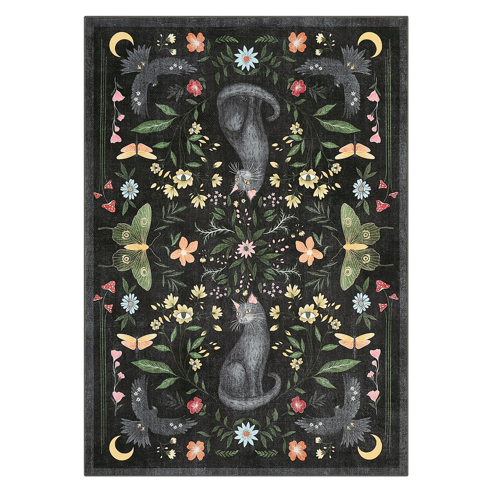 Garvee Washable Area Rug Durable Soft Material Non-Slip Backing For Living Room Bedroom, Easy Clean, Multi-Color