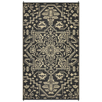 Garvee 9x18 Outdoor Rug Plastic Straw Patio Rug Waterproof UV Resistant Backyard Porch Deck Black Coffee