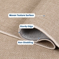 Garvee Washable Runner Rug 2x6 Sand Beige Non Slip Thin Foldable Runner for Entryway Kitchen Bathroom