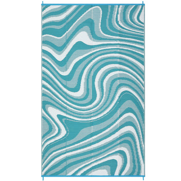 Garvee Large Modern Outdoor Rug 8x10 - Waterproof, Reversible - Polypropylene - UV Resistant, Lightweight - Patio, Camping, Balcony