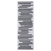 Garvee Runner Rug 2x6 Washable Living Room Rug Boho Rugs for Hallway Kitchen Bedroom Office Black and White Rug Modern Geometric Rug Neutral Rug Electic Line Pattren Rug Contemporary Stripe Rug