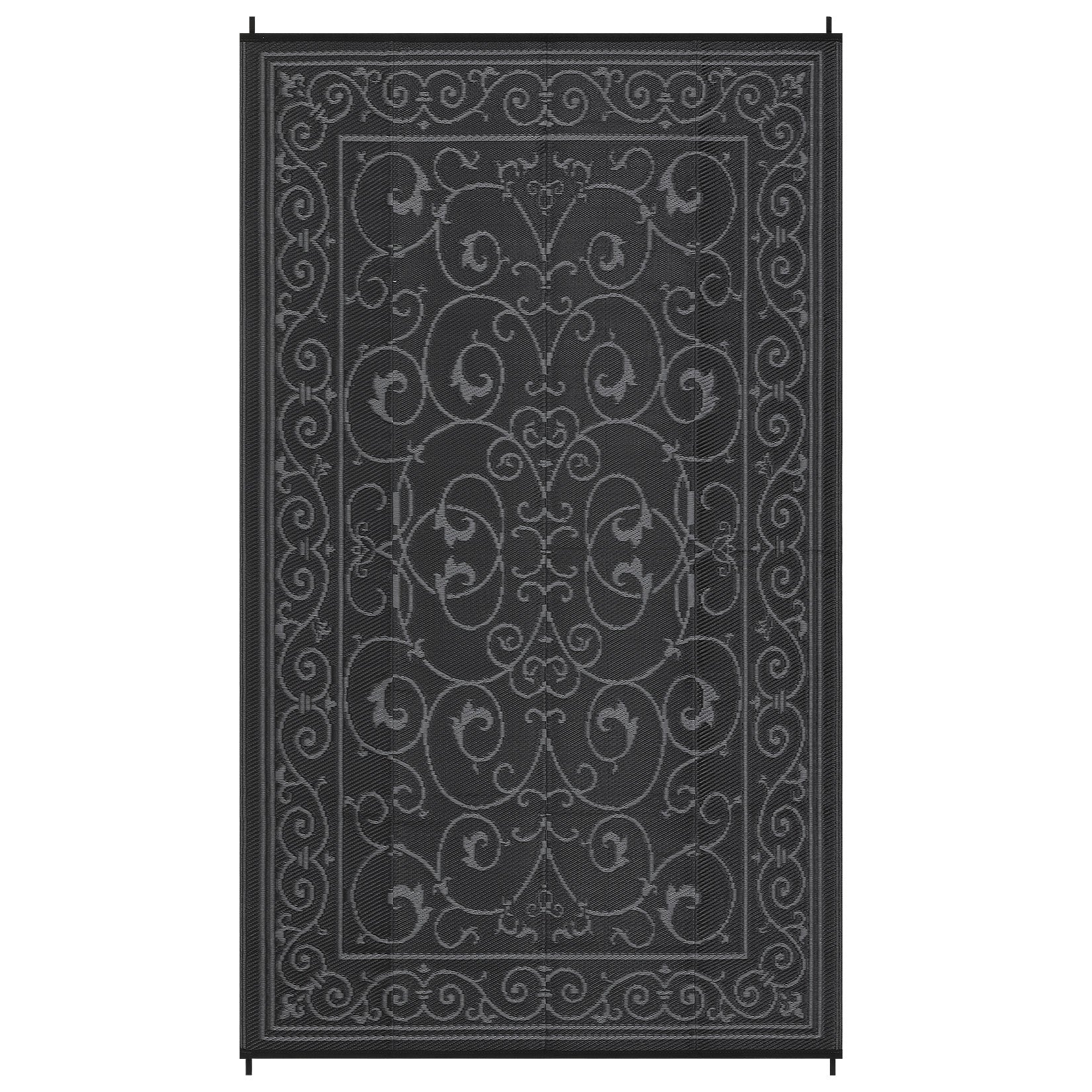 Garvee  9' x 18' Outdoor Rug Reversible Waterproof Plastic Straw Mat Lightweight Foldable with Carry Bag for Patio Camping Beach Balcony
