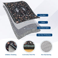 Garvee Extra Large Area Rug 10x13 Washable Non Slip Floral Peacock Printed Rug Indoor Soft Floor Cover Black