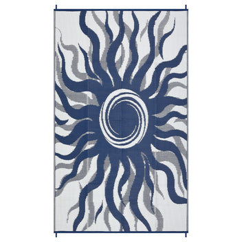 Garvee Outdoor Rug 9x12 Waterproof Reversible Plastic Straw Quick-Dry UV Resistant Lightweight Foldable for Camping Picnic Balcony Porch RV