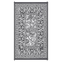Garvee Reversible Outdoor Area Rug 10x14ft, Grey/White - Waterproof & UV Resistant Patio Mat, Easy Clean Garden Carpet, Portable Plastic Straw Design for Backyard, Camping, Picnic