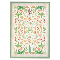Garvee Jungle 8x10 Area Rug Washable Animal Print Nursery Rug Soft Low Pile Non Slip Beige