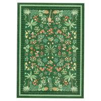 Garvee Jungle Green Rug Washable 9x12 Tropical Non Slip Low Pile Stain Resistant for Bedroom Nursery Playroom Dining Room