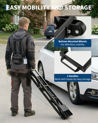 Garvee Heavy-Duty Portable Hydraulic Scissor Car Lift – 5000 lbs Capacity, Q235B Carbon Steel, Collapsible, Wheels, Adjustable, 26.8" Max Height – For Cars, SUVs, Light Trucks, Home Garage & Auto Repair – specs: 5000
