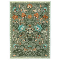Garvee Vintage Floral Area Rug 5x7 Washable Non-Slip Low Pile Carpet Sage for Living Room Bedroom Nursery Office