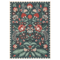 Garvee Large Rug Vintage Floral Washable Non Slip Boho Carpet 9x12 Grey Green for Living Room Bedroom Nursery