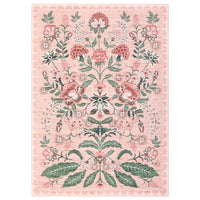 Garvee 8x10 Floral Washable Area Rug Vintage Soft Floor Cover Indoor Non Slip Boho Carpet Pink