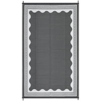 Garvee Large Outdoor Rug 10x14 Waterproof Reversible Foldable Plastic Straw Scalloped Design Lightweight Patio Deck Balcony Beach