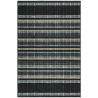 Garvee Checkered Area Rug 8x10, Washable Non Slip Plaid Rug for Living Room, Bedroom, Dining Room, Black, Ultra Thin Low Pile