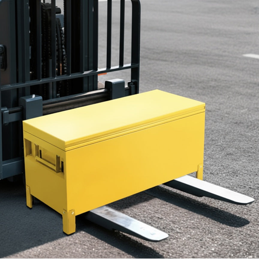 Garvee 36" × 15" × 15" Industrial Steel Truck Toolbox Lockable Recessed Handles Hydraulic Slow-Close Lid Forklift Ready Waterproof Heavy-Duty Storage for Pickup Beds & Trailers