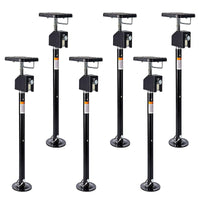 Garvee 6-Pack RV Slide Out Support Jacks - Flat Top Support, Stabilizer Jacks with 21"-49" Quick-Lift Adjustment, 30,000 lbs Capacity, Compatible with Drill & Hand Crank for Campers & RVs