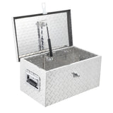 Garvee 20 Inch Aluminum Diamond Plate Tool Box With Lock and Keys, Heavy Duty Waterproof Truck Storage Organizer Chest for Pick Up Truck Bed, Rv Trailer/Van With Side Handle - Silver
