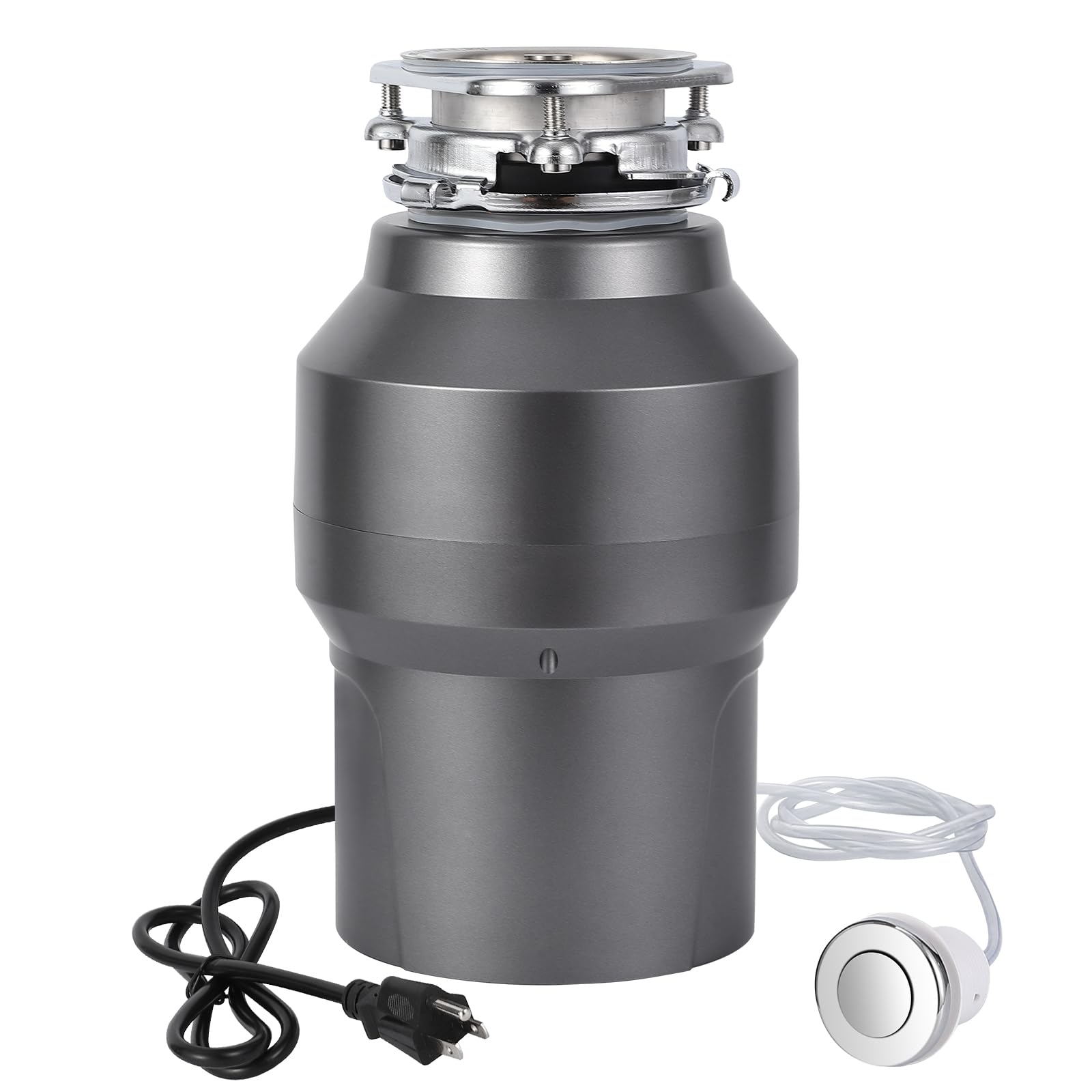 Garvee 1/2 HP Garbage Disposal, Sink Garbage Disposal With Air Switch, Continuous Feed Food Waste Disposer Cleaner With 14 In Power Cord, 380W 3500r/Min,Rose Gold