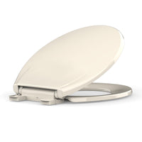 Garvee Toilet Seat Round,Toilet Seat with Quick-Release And Quick-Attach, Plastic Toilet Seat with Soft Close,Easy Install and Clean - Fits Most Round Toilets Almond