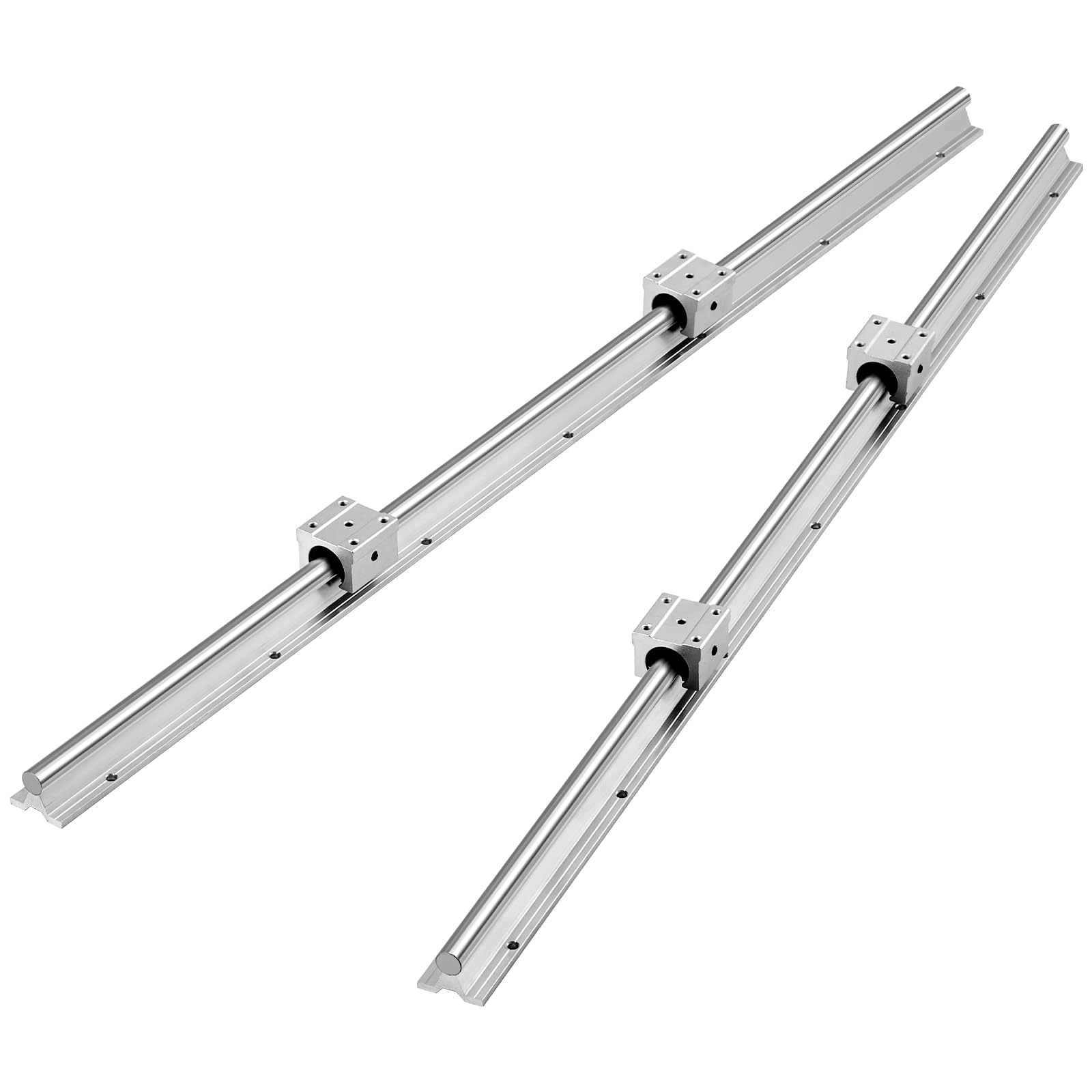 Garvee Linear Rail Slide SBR20-1500mm (2 PCS) and 4 PCS 4SBR20UU Bearing Blocks, Linear Bearing CNC Kit for Automated Machines DIY Project and Equipment