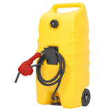 Garvee  14 Gallon Portable Fuel Caddy, Marine Gas Tank with I-Shaped Handle, and 10FT Hose, Perfect for Boats, Outboard Engines, Yachts, Fishing, Mowers, ATVs, Farm, and Home Use, Yellow - Yellow