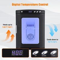 Garvee 25 L Incubator, Portable Reptile Science Laboratory Incubator, Temperature Controlled 5°C-60°C, for Small Reptiles（Black）