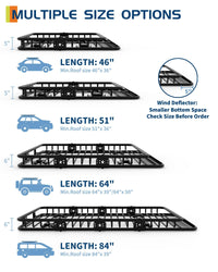 Garvee 46"x36"x5" Universal Roof Rack Carrier Basket - 200 lbs Capacity Heavy-Duty Rooftop Cargo Rack and Luggage Holder for SUVs, Trucks, and Vehicles, Black
