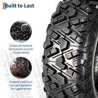 Garvee 22x10-10 ATV Tires (Set of 2) - 6PR Tubeless Heavy-Duty All-Terrain Tires for ATV/UTV, Ideal for Mud, Sand, Dirt, Snow, & Off-Road