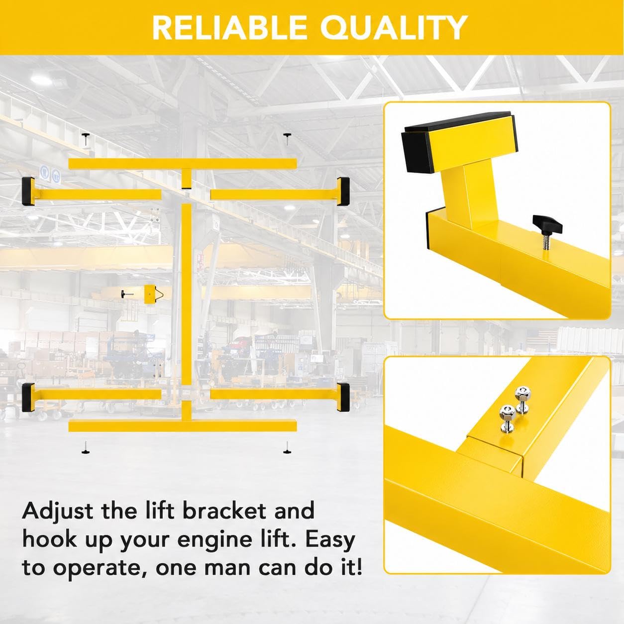 Garvee Truck Bed Lifter Box, Heavy-Duty Lift Support for Pickup Trucks, 800 lbs Weight Capacity, Ideal for Truck Beds, Yellow