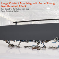 Garvee Hanging Magnetic Sweeper 48 Inches Heavy-Duty Magnet Sweeper, Nail Magnet Sweeping Tool with 120 LBS Lifting Capacity, Magnet Double Magnetic Force Sweeper Unit, Hanging Magnet for Forklift