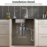 Garvee 1/2 HP Garbage Disposal, Sink Garbage Disposal With Air Switch, Continuous Feed Food Waste Disposer Cleaner With 14 In Power Cord, 380W 3500r/Min,Rose Gold