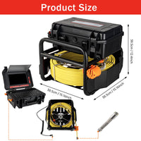 Garvee Sewer Camera with Locator, 512Hz Transmitter, 100ft Cable 10.1" HD Monitor Aluminum IP68 Waterproof 12 LED Lights Drain Pipe Inspection