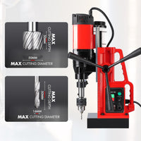Garvee Magnetic Drill, 1100W 550RPM Portable Magnetic Drill Press, 1.57in Boring Diameter, 12Pcs Drill Bits Electric Drilling Machine for Metal Surface, Industrial and Home Improvement 500RPM