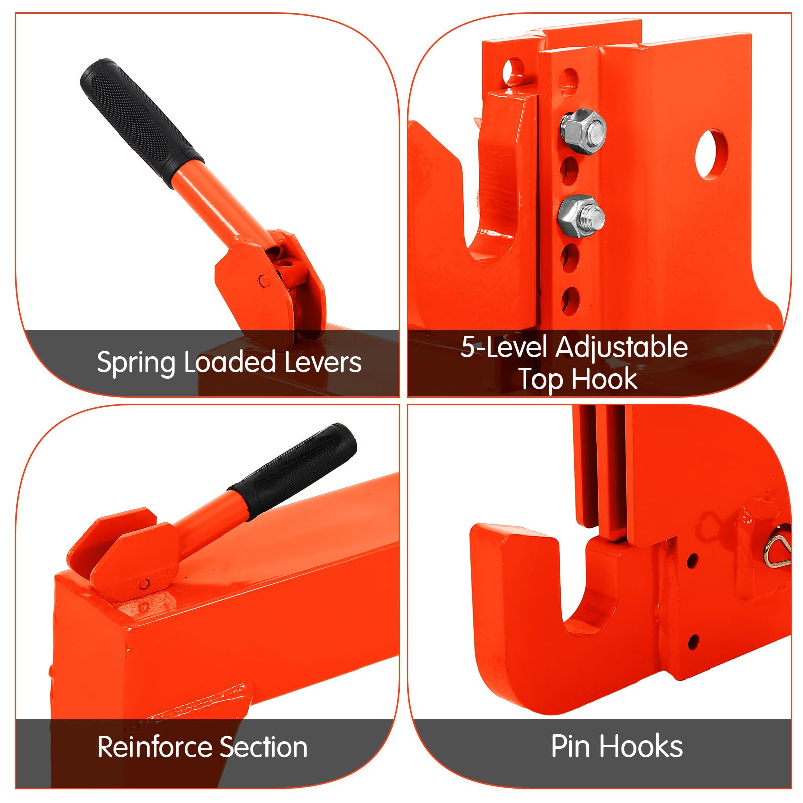Garvee 3-Point Quick Attach Hitch, 2 Inch Receiver & 5 Bolts Adjust