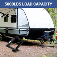 Garvee 5000 lbs RV Scissor Jacks, 30" Heavy-Duty Steel Leveling Stabilizers for Campers, Trailers, 5th Wheels, and Motorhomes, Includes Crank Handle, Black, 1 pc