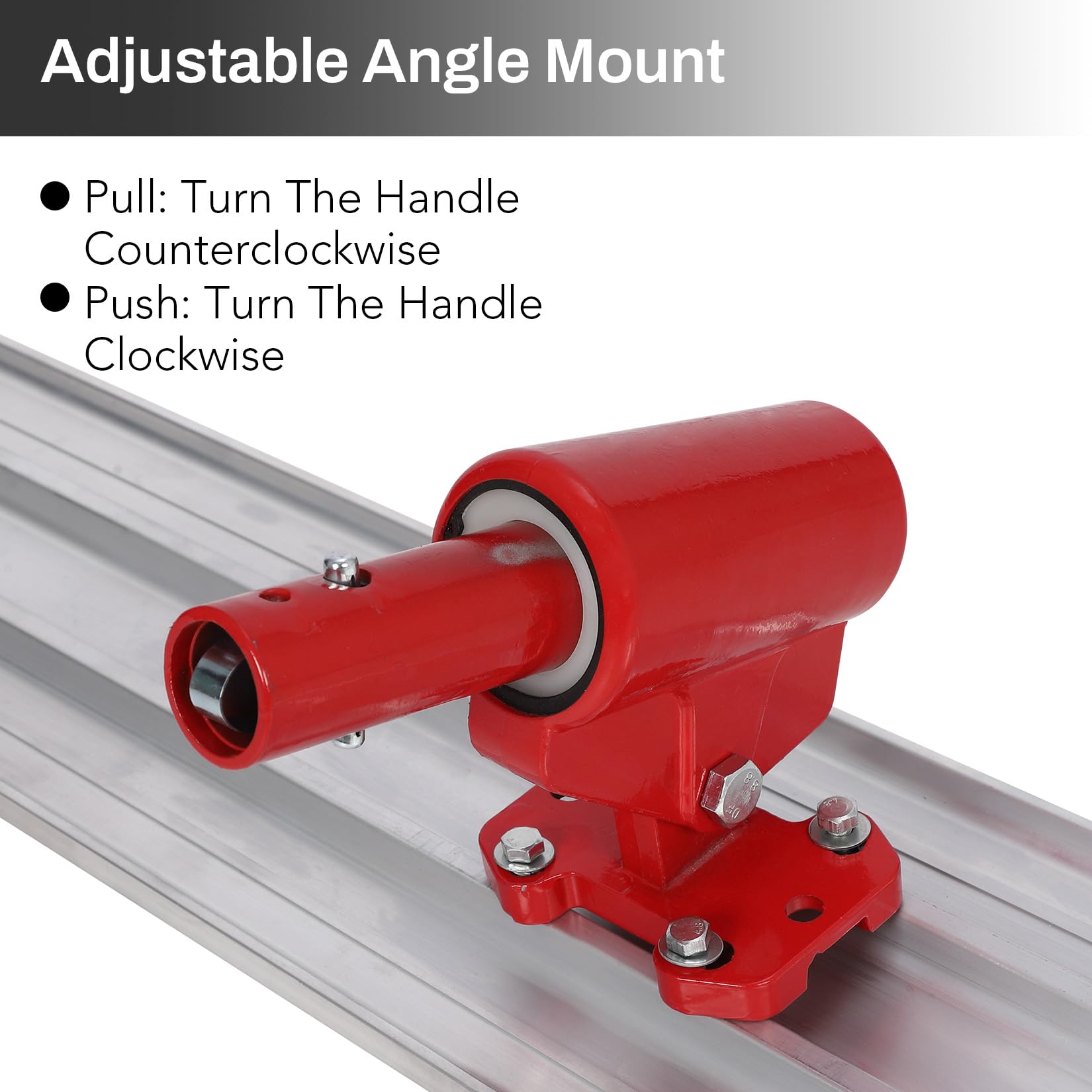 GARVEE 48" x 8" Magnesium Bull Float Kit – Aluminum Alloy with 4 Handles & Adjustable Bracket – Professional Concrete Smoothing Tool