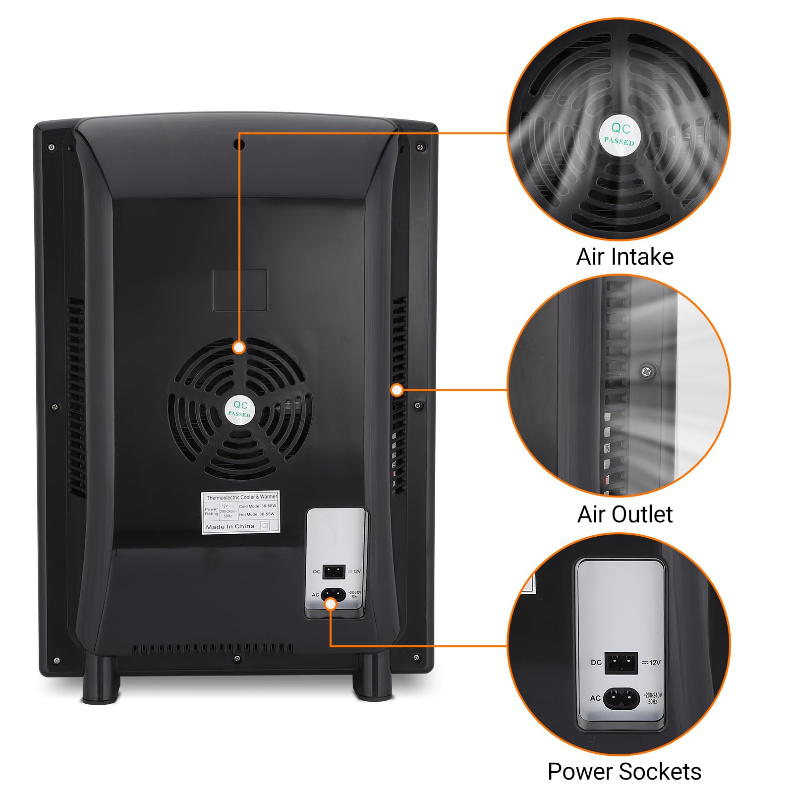 Garvee 25 L Incubator, Portable Reptile Science Laboratory Incubator, Temperature Controlled 5°C-60°C, for Small Reptiles（Black）