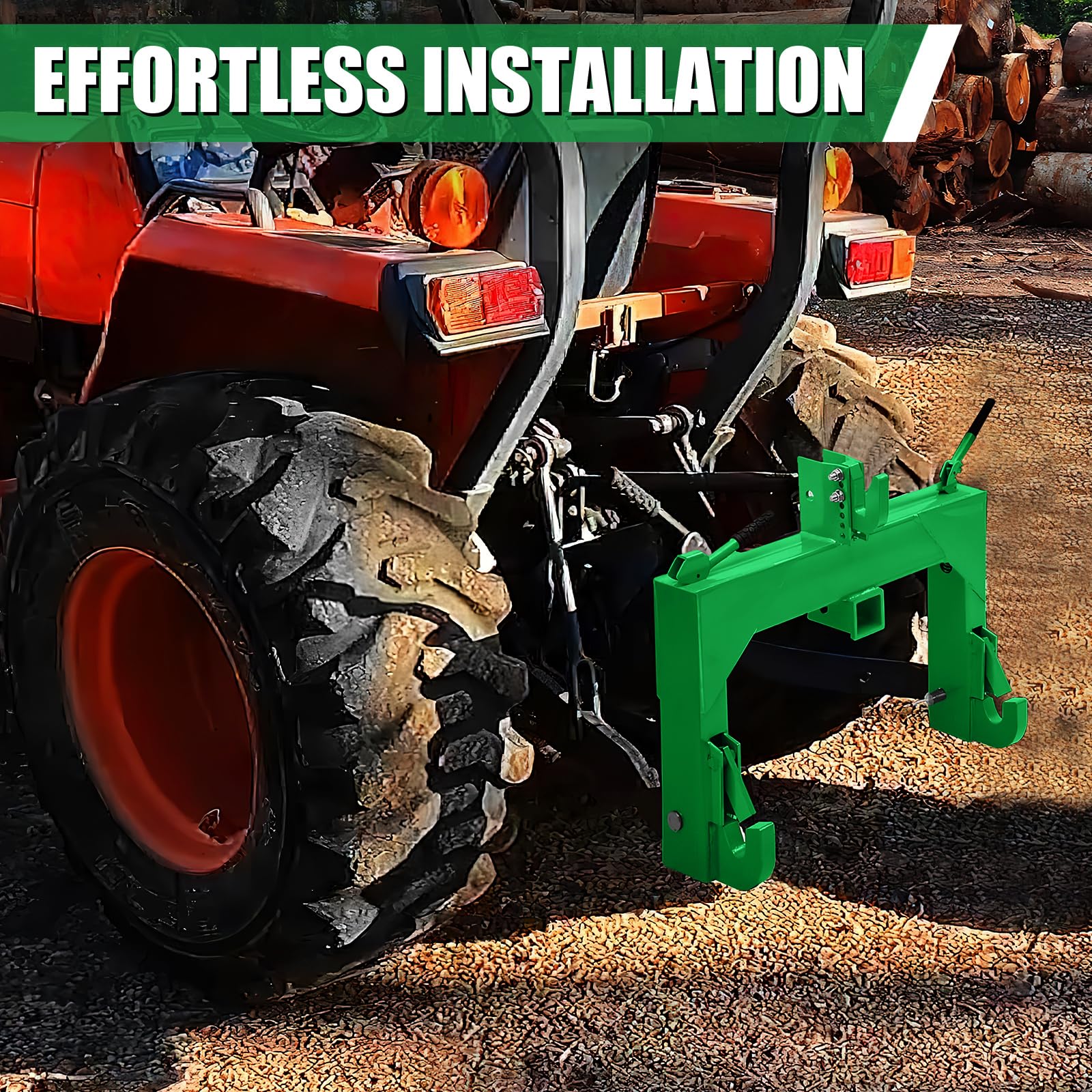 Garvee 3-Point Quick Attach Hitch, 2 Inch Receiver & 5 Bolts Adjust