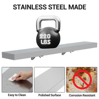 Garvee Concession Shelf 70 x 12x1.6inch - Stainless Steel Drop Down Folding Serving Food Shelf, Stand Serving for Concession Trailer Serving Window, for Food Truck, Grill Area, Restaurant, Garage