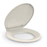 Garvee Toilet Seat Round,Toilet Seat with Quick-Release And Quick-Attach, Plastic Toilet Seat with Soft Close,Easy Install and Clean - Fits Most Round Toilets Almond