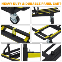 Garvee 2200 lb Folding Drywall Cart with Extendable Deck, Steel Panel Dolly for Sheetrock, Plywood, Glass & Tile