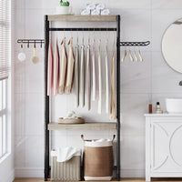 Garvee Over The Washer and Dryer Storage Shelf- Laundry Room Organization Space Saving Laundry Drying Clothes Racks Heavy Duty Adjustable Height Bathroom Shelf for Home Decor (Metal, 30" A)