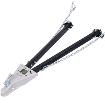 Garvee Tow Bar for Vehicles, 5000 lbs Capacity Adjustable Towing Bar with Bumper Mount, 2 Chains, and Universal Coupler for 2-Inch Ball Hitch, Fits Jeeps, Trucks, SUVs, RVs, Boats, and Trailers