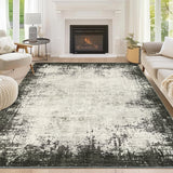 Garvee Modern Green 8x10 Area Rug for Living Room, Abstract Bordered Washable Rug with Non-Slip Backing, Ultra-Thin Soft Large Area Rug Floor Carpet for Bedroom Dining Room - Green