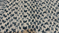 Garvee Bordered Grey Blue 6x9 Washable Boho Braided Area Rug, Vintage Low-Pile Carpet with Non-Slip TPR Backing, Foldable Polyester for Living Room, Bedroom, Office