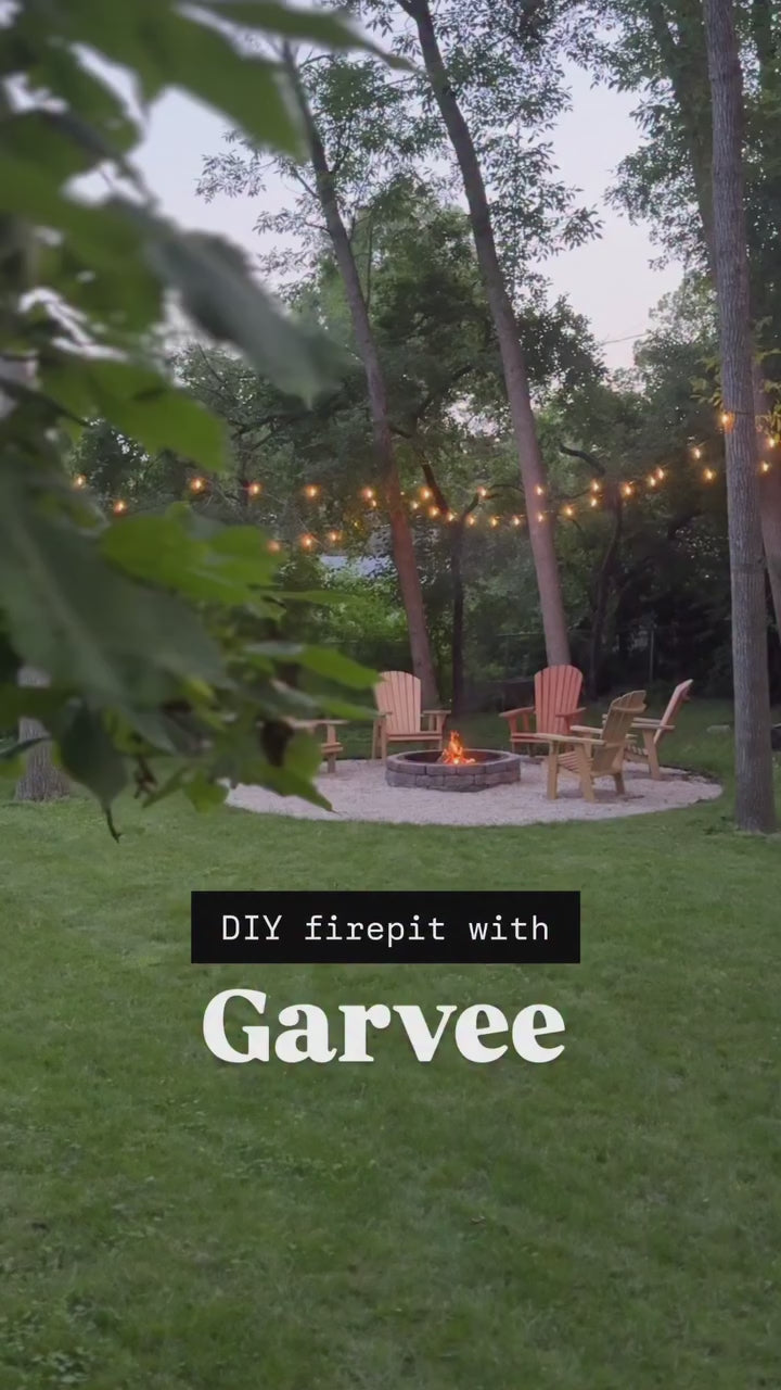 Garvee 36" Round Steel Campfire Ring Liner Rim, All Weather Powder Coated Metal Bonfire Burner Insert for Patio Backyard and Garden