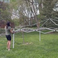 Garvee 10'x20' Commercial Pop Up Canopy Tent – Waterproof w/ 6 Sidewalls, UPF 50+ for Weddings, Parties & Outdoor Events (White)