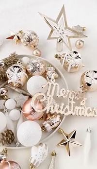 Garvee 70 Pcs Christmas Ball Ornaments Set, Christmas Ball Shatterproof Hanging Tree Ornament Assortment Set, Merry Christmas Sign & Top Tree Toppers, Xmas Outdoor Party Home Decor, Champagne