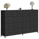 Garvee 63 Inch Dresser for Bedroom, Dresser for Closet with 18 Drawers, Large TV Stand for 55, 65, 70 Inch TV, Entertainment Center with Storage, Wide Long Chest of Drawers, Black - Black