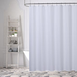 Garvee Superior Waffle Weave Shower Curtain – Thick Waterproof Polyester, Rustproof Grommets, Form Resistant, Modern Bathroom Decor – White, 72" x 78"